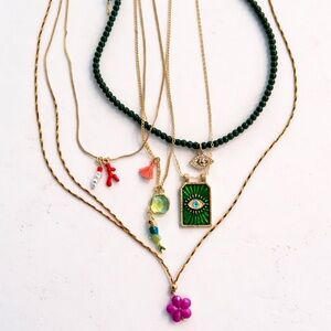 🌺 Beaded & Charm Necklace — Artisan Luxury Style ✨